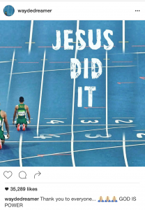 Wayde van Niekerk Instagram post 